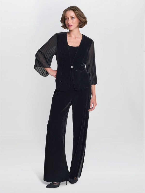 Lainie Velvet Top And Jacket Set