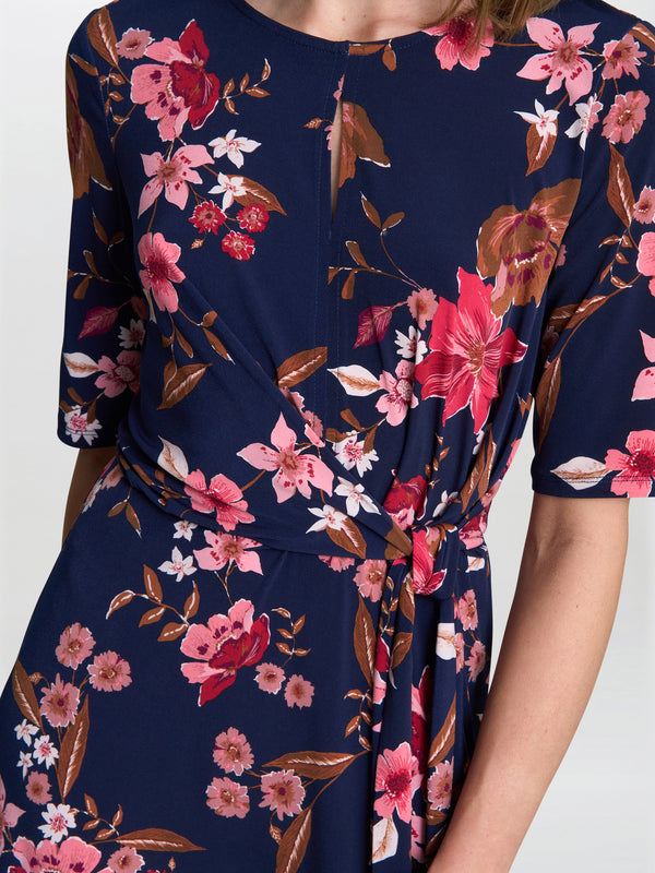 Lou Floral Print Midi Dress