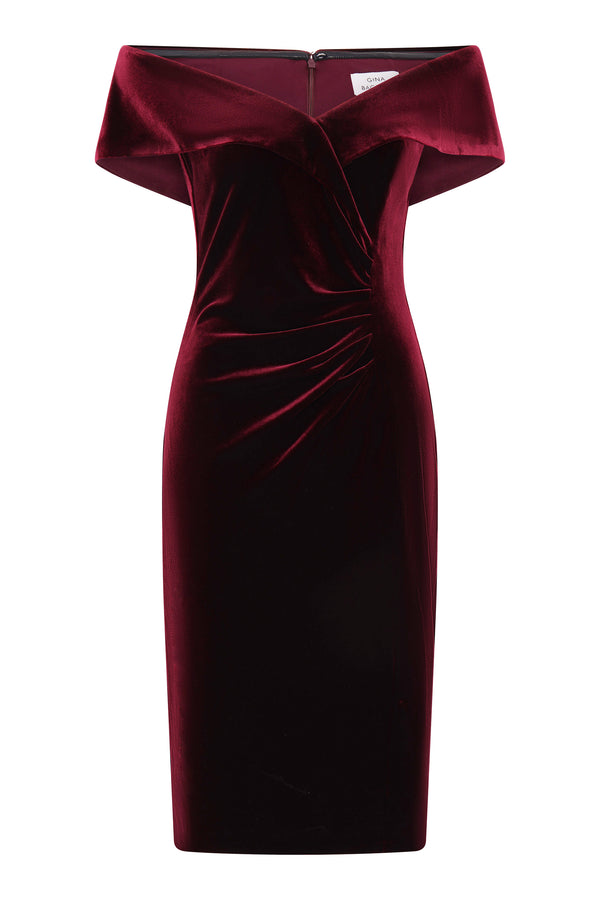 Selene Off The Shoulder Velvet Dress
