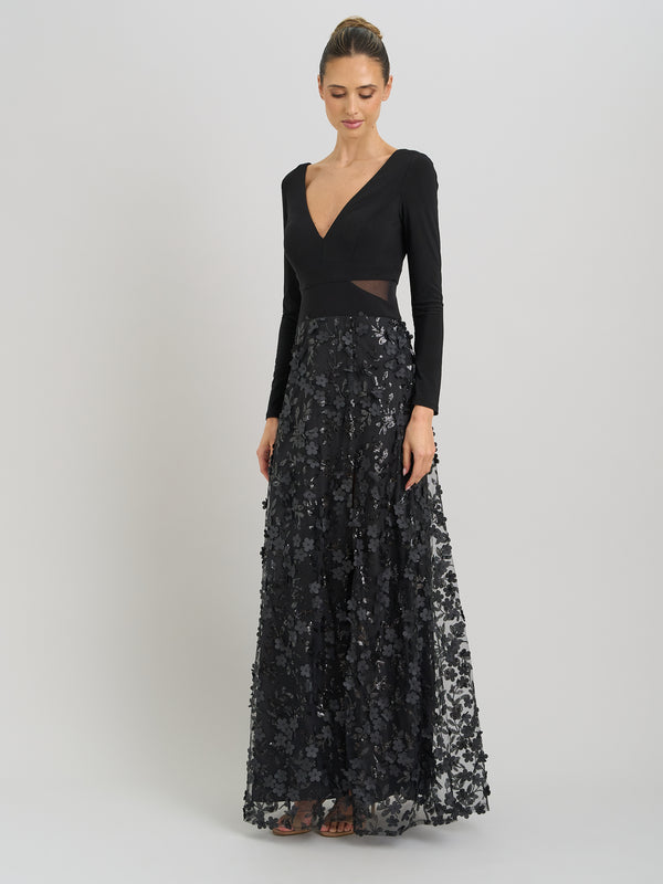 Shauna 3D Embroidery Maxi Dress