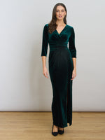 Sissi Velvet Wrap Maxi Dress