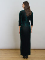 Sissi Velvet Wrap Maxi Dress