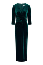 Sissi Velvet Wrap Maxi Dress