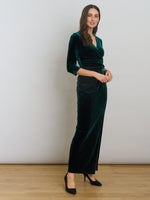 Sissi Velvet Wrap Maxi Dress