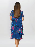 Talie Tiered Floral Chiffon Dress