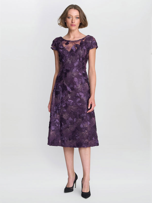 Abella Illusion Jewel Floral Dress