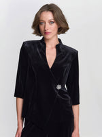Tayla Velvet Wrap Blouse