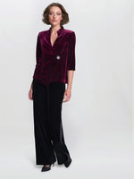 Tayla Velvet Wrap Blouse