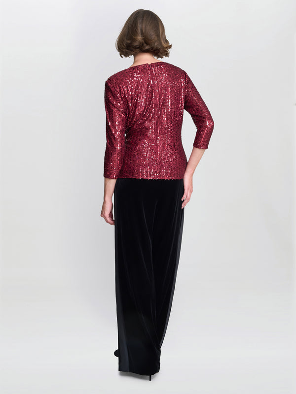 Tessie Sequin Wrap Blouse
