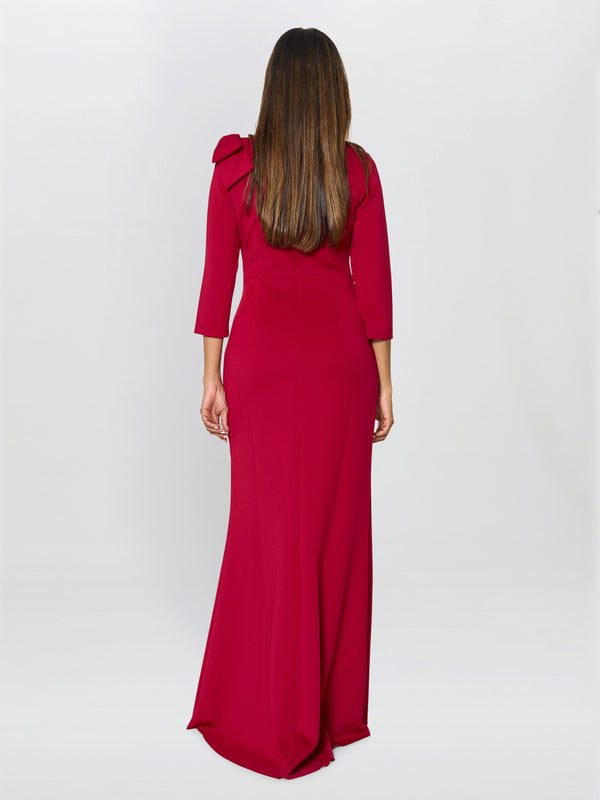 Thia One Shoulder Bow Detail Maxi Dress