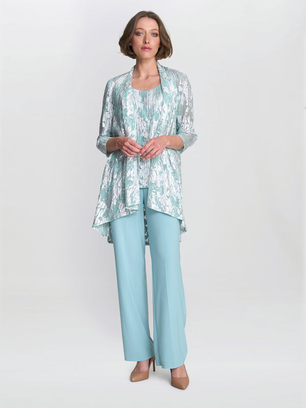 Mabel Three Piece Jacquard Trouser Suit