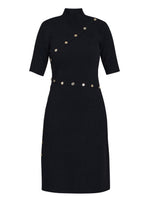 Vickie Button Detail Knit Dress