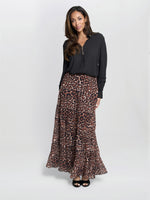 Kristy Leopard Print Maxi Skirt