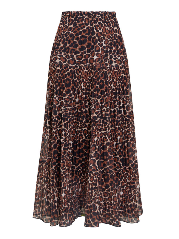 Kristy Leopard Print Maxi Skirt