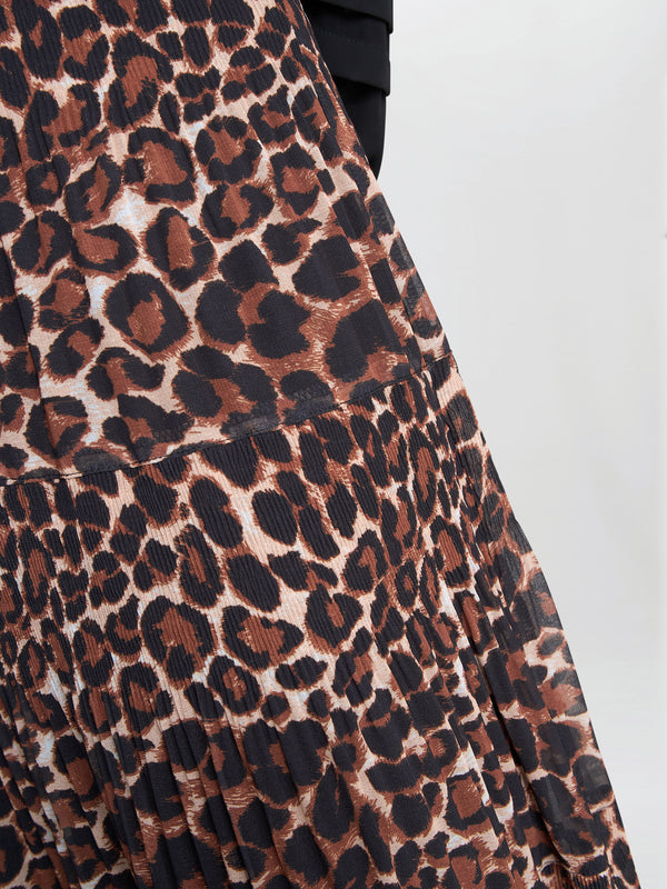 Kristy Leopard Print Maxi Skirt