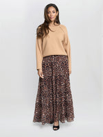 Kristy Leopard Print Maxi Skirt