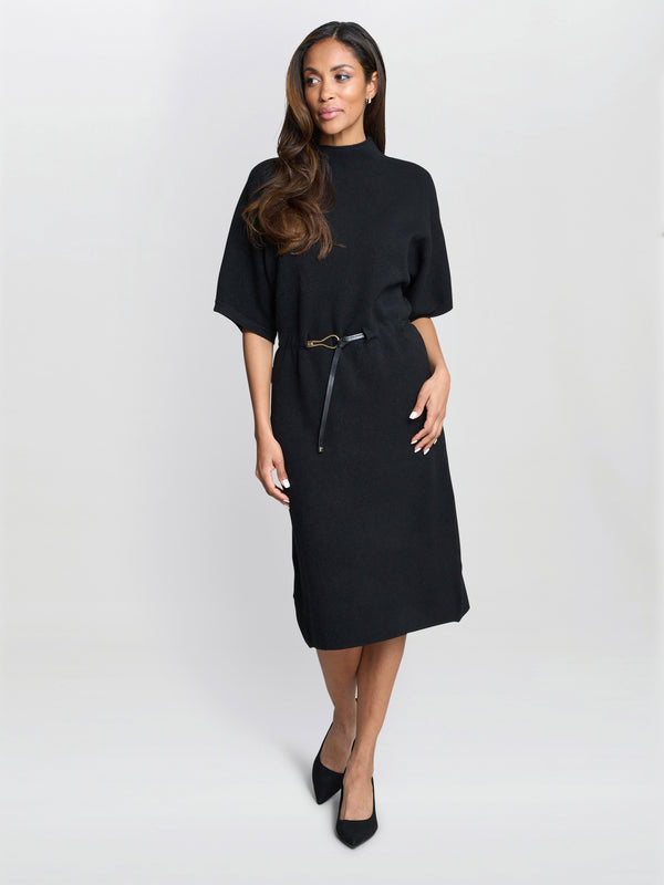 Alaura Belted Knit Midi Dress