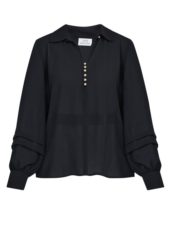 Antoinette Black Blouse