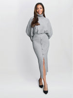 Arlette Button Front Knitted Skirt