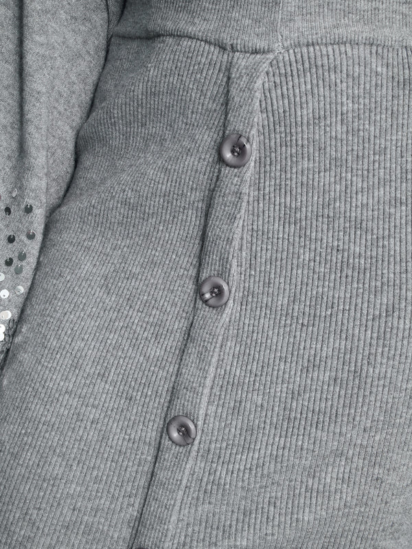 Arlette Button Front Knitted Skirt