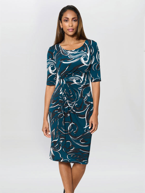 Yvonne Printed Jersey Dress