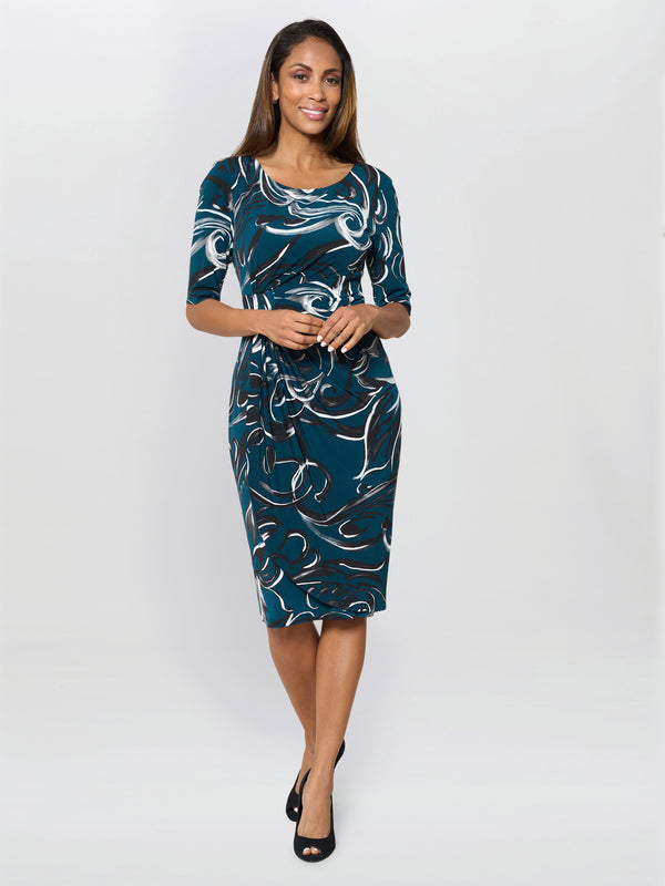 Yvonne Printed Jersey Dress