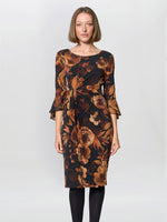 Abi Rust Floral Print Dress