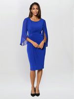 Ryder Jersey And Chiffon Wrap Dress