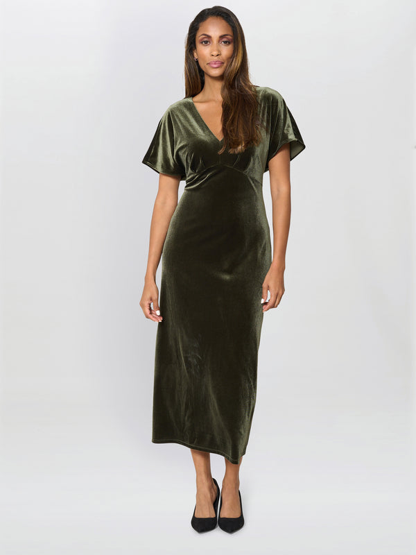 Bev Velvet Midi Dress
