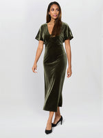 Bev Velvet Midi Dress