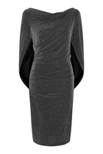 Heena Metallic Drape Back Dress