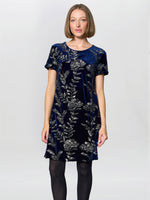 Cleopatra Embroidered Velvet Dress