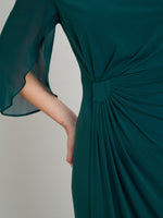 Iulia Maxi Wrap Dress With Chiffon Sleeve