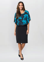 Ashton Floral Chiffon Overlay Dress