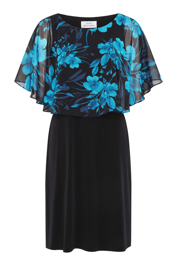 Ashton Floral Chiffon Overlay Dress