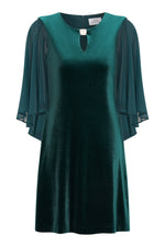 Indiana Velvet Dress With Chiffon Sleeves