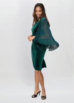 Indiana Velvet Dress With Chiffon Sleeves