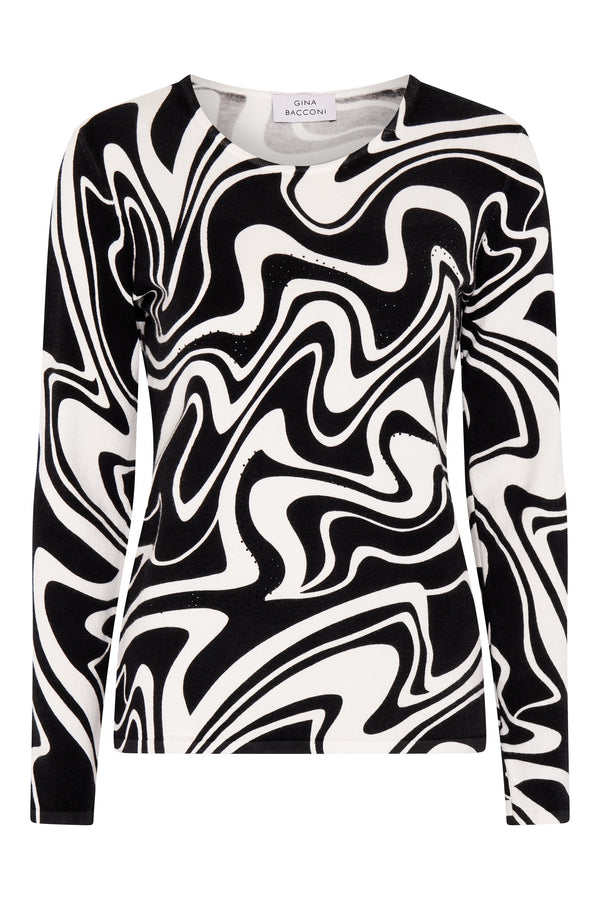 Nelia Abstract Print Jumper