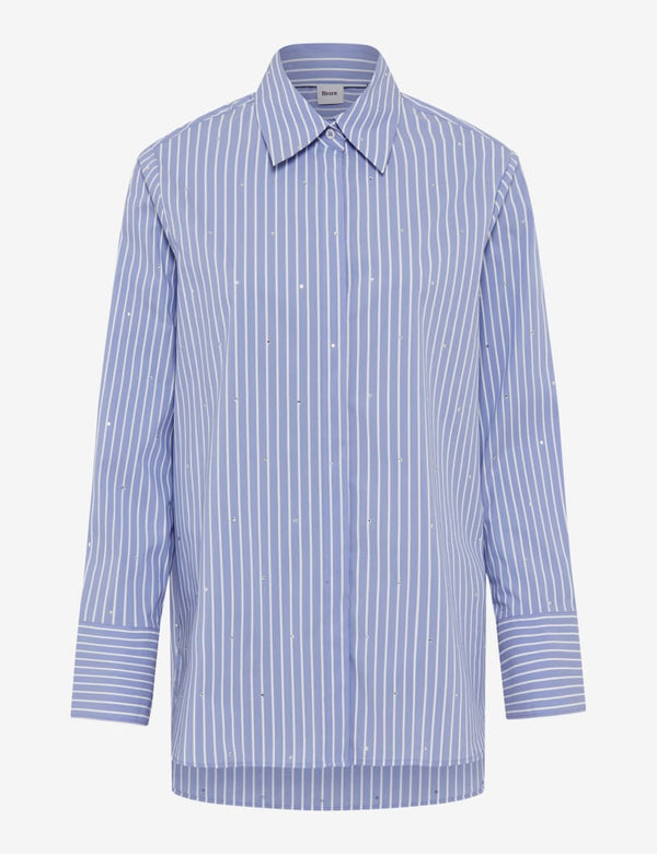 Brax Viki Sparkle pinstripe shirt