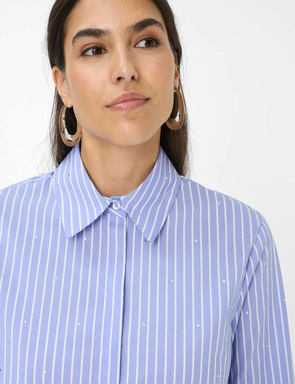 Brax Viki Sparkle pinstripe shirt