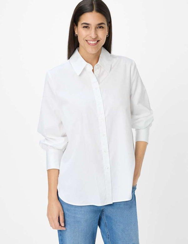 Brax Viki Plain white shirt with back detail