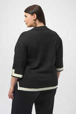 Joseph Ribkoff Sweater Knit Colour Block Top