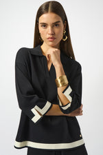Joseph Ribkoff Sweater Knit Colour Block Top