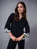 Joseph Ribkoff Sweater Knit Colour Block Top