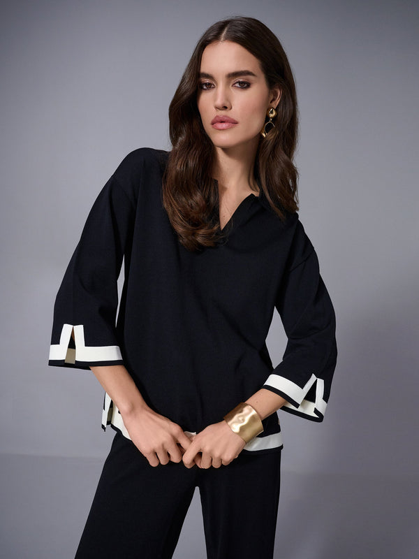 Joseph Ribkoff Sweater Knit Colour Block Top