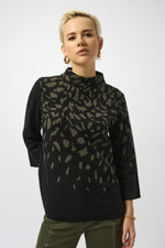 Joseph Ribkoff Jacquard Animal Print Sweater