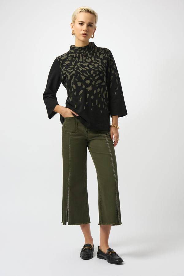 Joseph Ribkoff Jacquard Animal Print Sweater