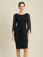 Ryder Jersey And Chiffon Wrap Dress