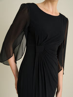 Ryder Jersey And Chiffon Wrap Dress