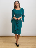 Ryder Jersey And Chiffon Wrap Dress